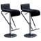 2 taburetes de bar / cocina GLITTER ajustables negros