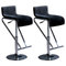 2 taburetes de bar / cocina GLITTER ajustables negros image pub1
