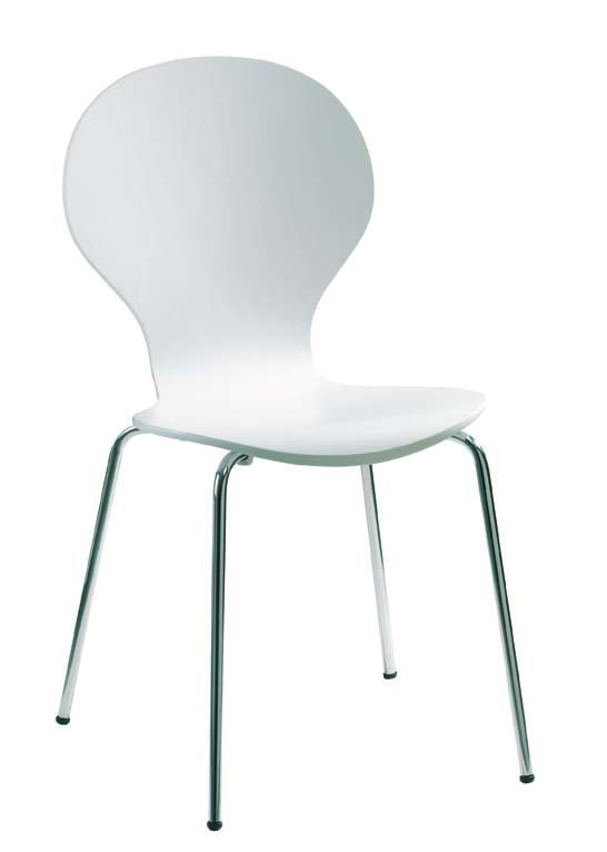 4 sillas de cocina/comedor ABIGAIL de color blanca