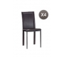 4 sillas de cocina/comedor de dise&ntilde;o LIFE de color marr&oacute;n 
