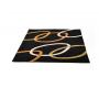 Alfombra ASPIDISTRA negra con motivos de colores