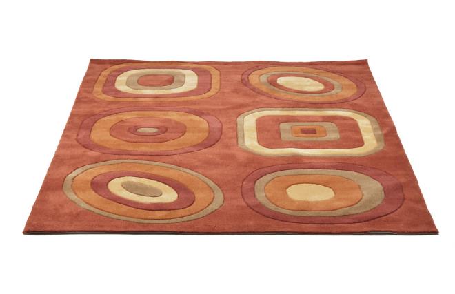 Alfombra naranja y roja LYS