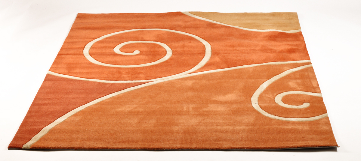 Alfombra naranja y roja VOLUBILIS