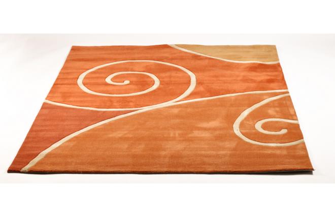 Alfombra naranja y roja VOLUBILIS