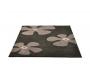 Alfombra negra y gris con motivos MARGUERITE