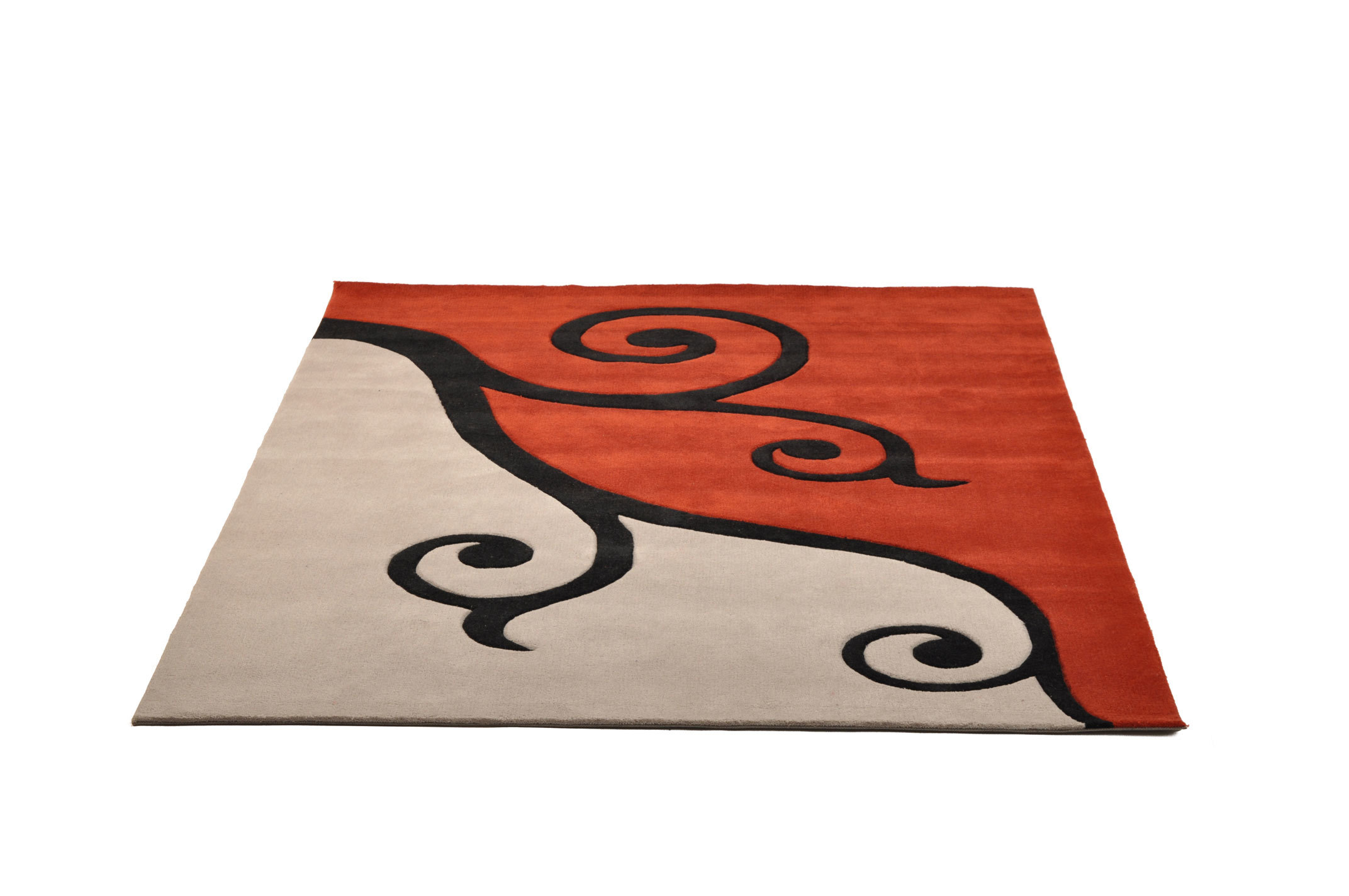 Alfombra roja y gris CLEMATITE image 1
