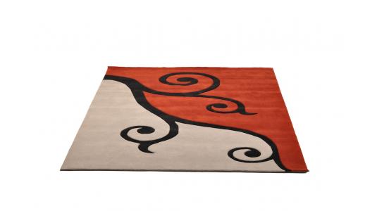 Alfombra roja y gris CLEMATITE image 1