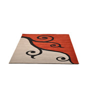 Alfombra roja y gris CLEMATITE image pub1