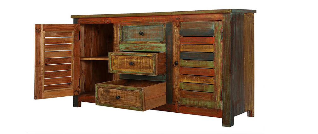 Aparador diseño madera reciclada Miliboo Artesanato Baiano Passo A Passo ~ Aparador diseño madera reciclada Miliboo