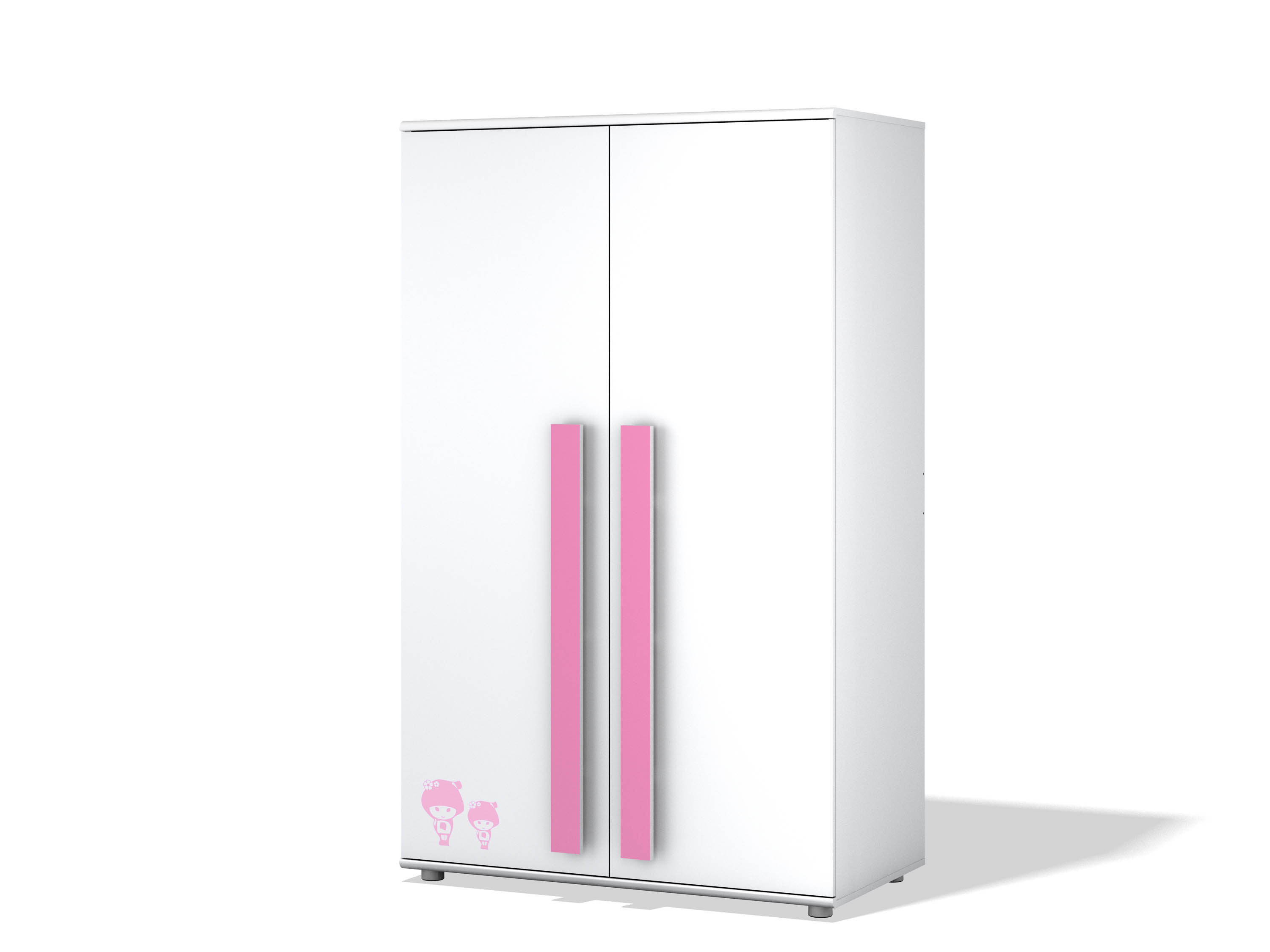 Armario para ni&ntilde;as rosa y blanco MARCHANDE