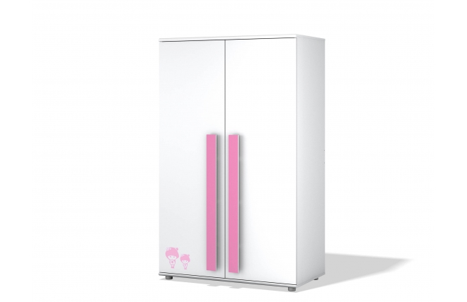 Armario para ni&ntilde;as rosa y blanco MARCHANDE