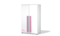 Armario para ni&ntilde;as rosa y blanco MARCHANDE