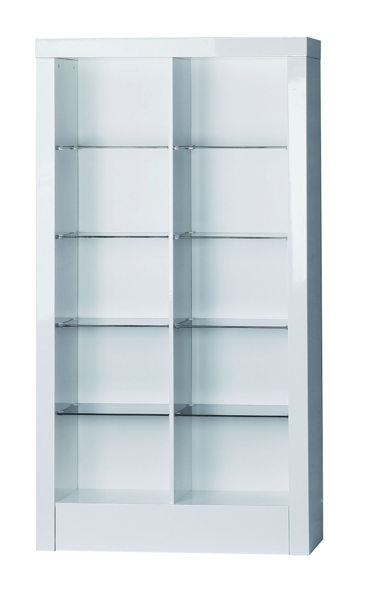 Biblioteca/estanter&iacute;a alta NEW LEA de color blanca de 10 compartimientos y un caj&oacute;n 
