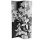Biombo 3 partes FLORA madera y tela
