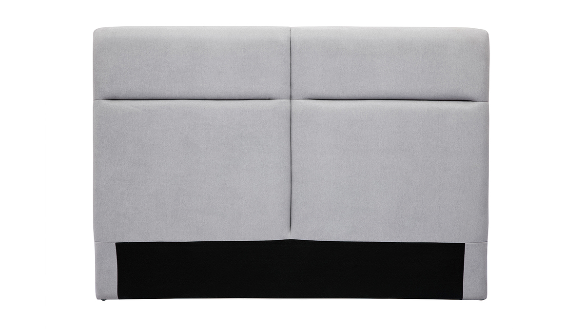 Cabecero de cama de tela efecto aterciopelado gris 164 cm CHELSEA