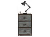 Cajonera madera y metal industrial 3 cajones TREVOR