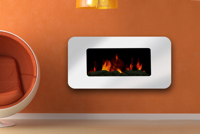 Chimenea decorativa el&eacute;ctrica de dise&ntilde;o GENOVA