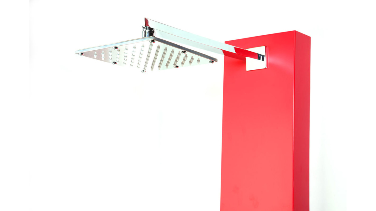 Columna de ducha hidromasaje color rojo TRENDY