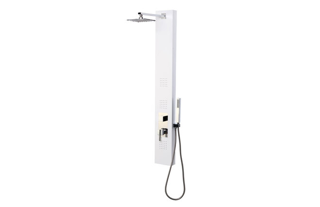 Columna de ducha hidromasajeante color blanco TRENDY