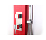 Columna de ducha hidromasajeante color rojo TRENDY