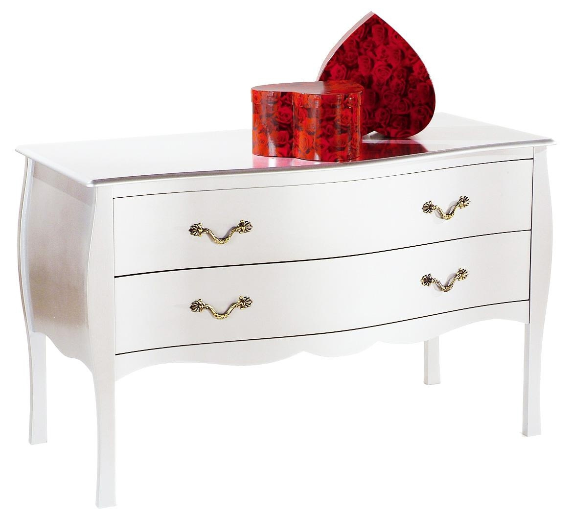 C&oacute;moda / consola LOUISA 2 cajones � color blanco