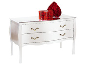 C&oacute;moda / consola LOUISA 2 cajones � color blanco