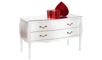 C&oacute;moda / consola LOUISA 2 cajones � color blanco