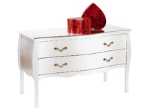 C&oacute;moda / consola LOUISA 2 cajones � color blanco