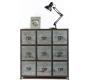 Comoda de madera estilo industrial 9 cajones Willard