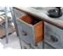 Comoda de madera estilo industrial 9 cajones Willard