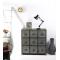 Comoda de madera estilo industrial 9 cajones Willard