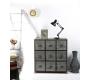 Comoda de madera estilo industrial 9 cajones Willard