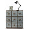 Comoda de madera estilo industrial 9 cajones Willard