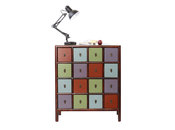 Comoda de madera multicolores MOSAICA