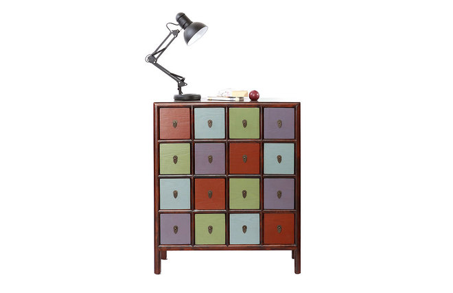 Comoda de madera multicolores MOSAICA