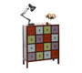 Comoda de madera multicolores MOSAICA