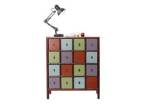 Comoda de madera multicolores MOSAICA