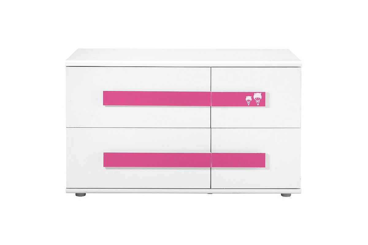 Comoda infantil rosa y blanca MARCHANDE