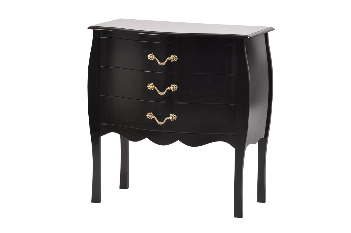 Comoda LOUISA 3 cajones � color negro