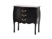 Comoda LOUISA 3 cajones � color negro