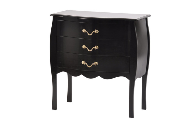 Comoda LOUISA 3 cajones � color negro
