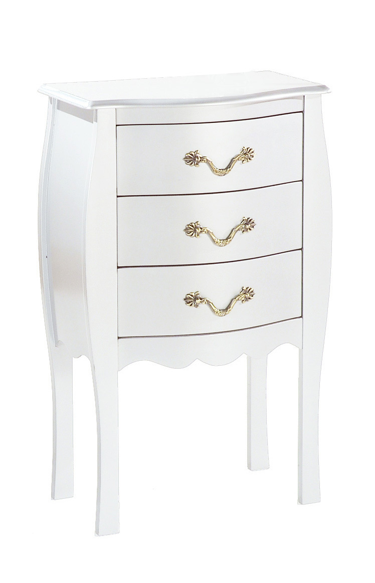 Comoda / mesita de noche LOUISA 3 cajones � color blanco image 1