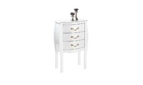 Comoda / mesita de noche LOUISA 3 cajones � color blanco
