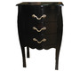 Comoda / mesita de noche LOUISA 3 cajones � color negro