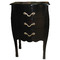 Comoda / mesita de noche LOUISA 3 cajones � color negro