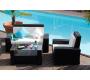 Conjunto BORA BORA- 2 sillones, 1 sof&aacute; 2 plazas y 1 mesa de sal&oacute;n color negro