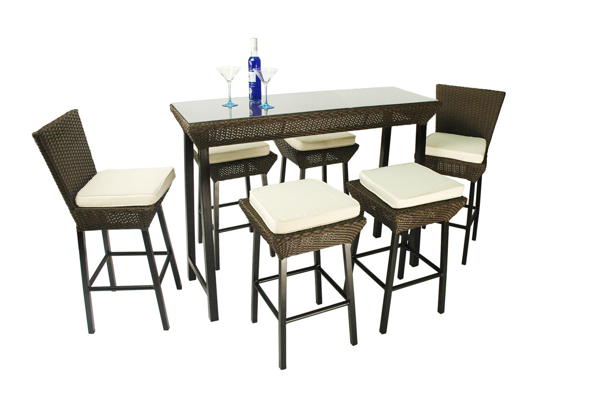Conjunto CUBA- 4 taburetes, 2 sillas altas y 1 bar