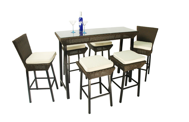 Conjunto CUBA- 4 taburetes, 2 sillas altas y 1 bar