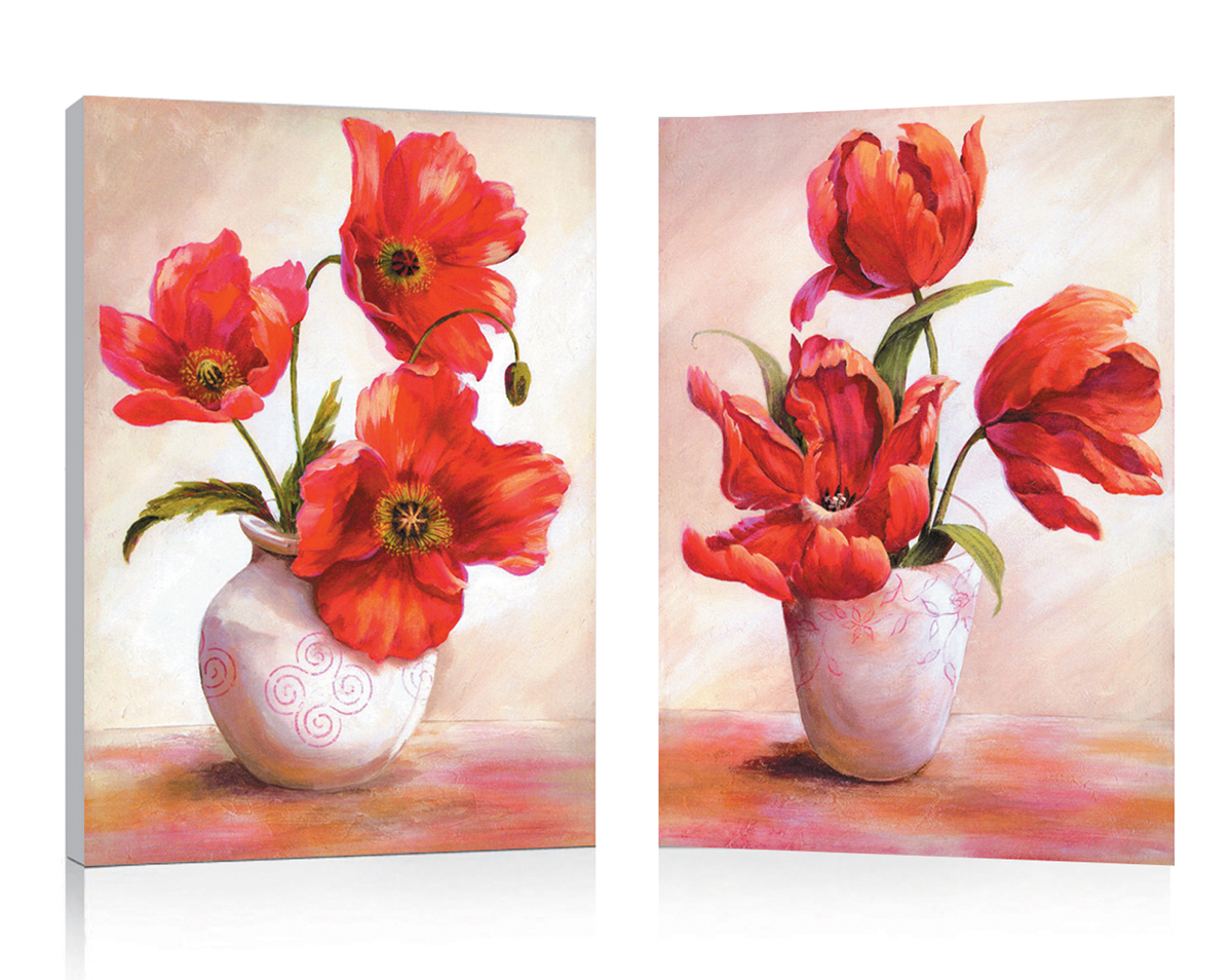 Conjunto de 2 cuadros de dise&ntilde;o POPPIES