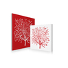 Conjunto de 2 cuadros de dise&ntilde;o SPRIMG color rojo y blanco image pub1